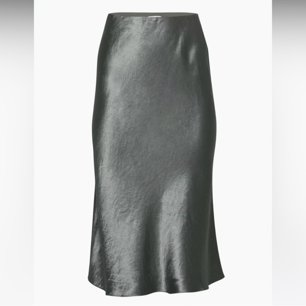 Babaton Aritzia Smoky Emerald Green Slip Skirt